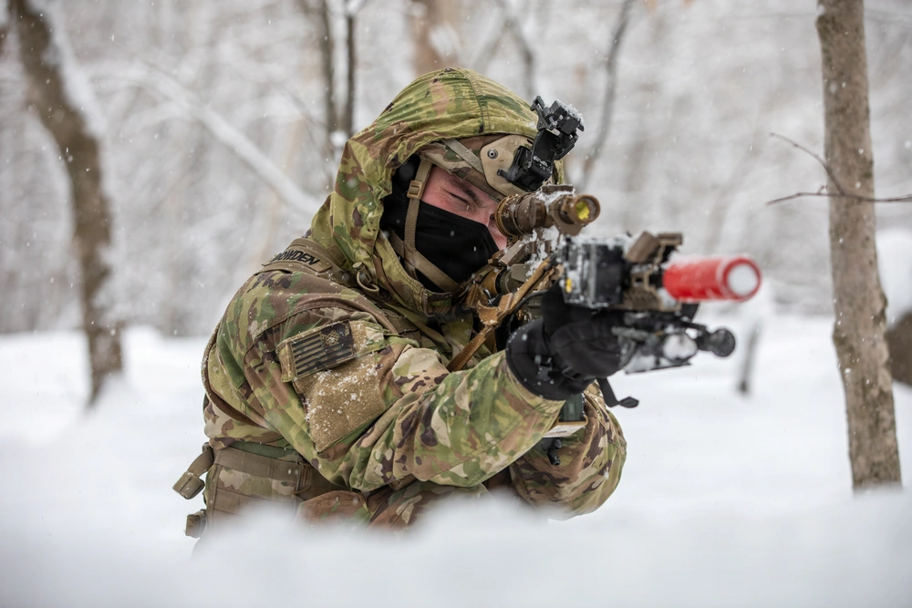 Soldier in winter operations